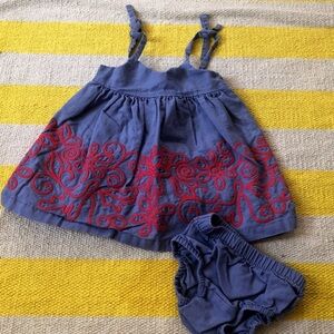 Tea Collection Dress & Bloomers Set 6-12M